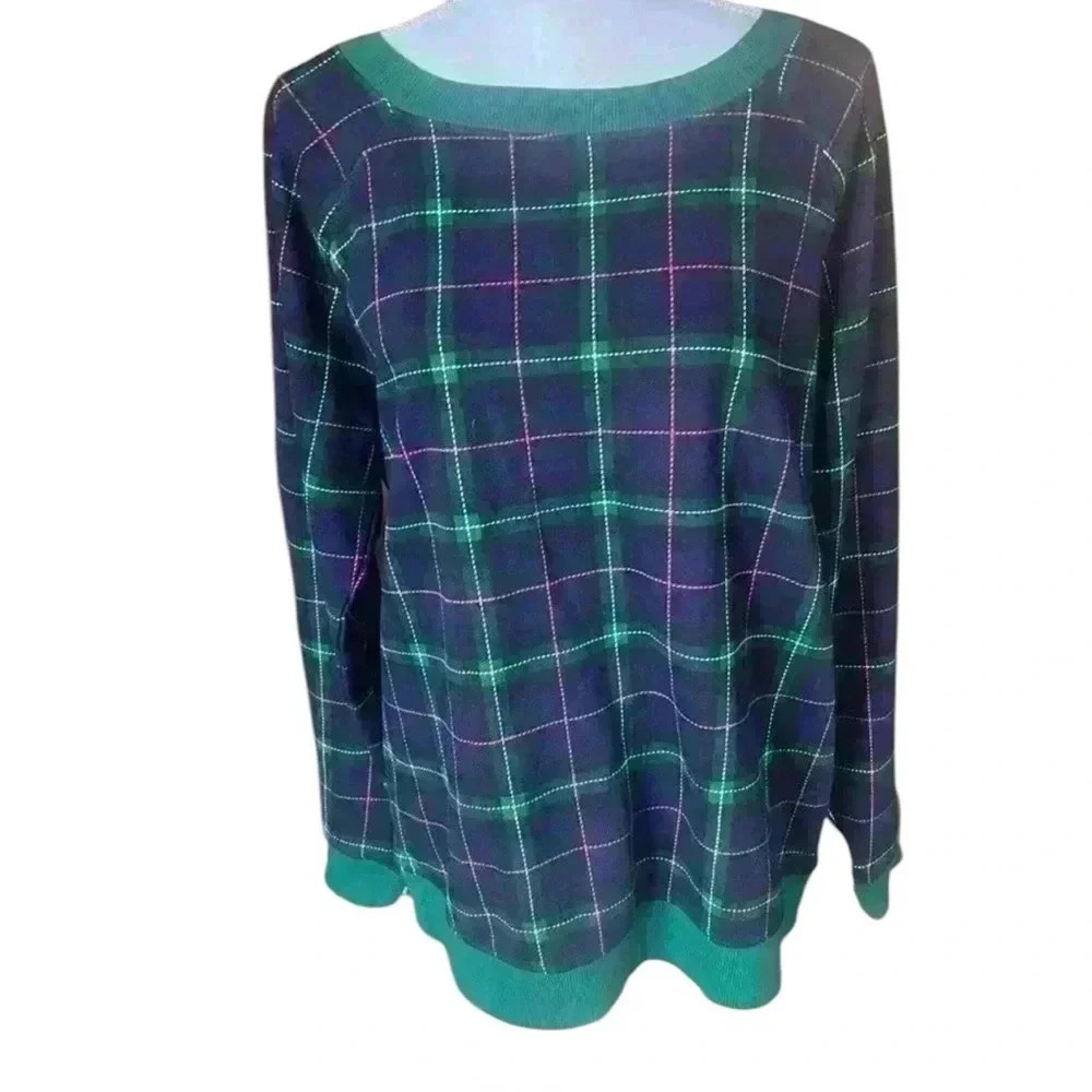 Crown and Ivy ladies sweater Large. Ties in back. Long sleeve NWOT. 100 % cotton - Picture 2 of 15